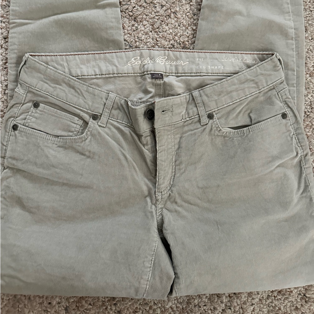 Eddie Bauer Slightly Curvy Skinny Corduroys -Size 8